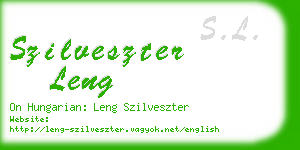 szilveszter leng business card